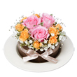 北海道札幌市西区フルーロン花佳の花　フラワーケーキ（ピンク）